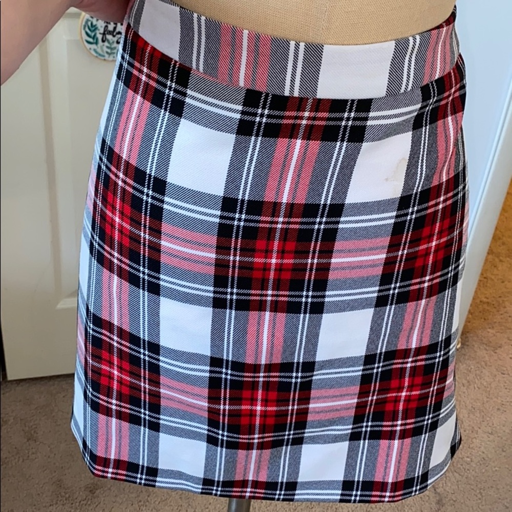 ASOS plaid high waist skirt